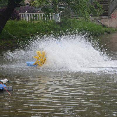 水式车鱼塘增氧氧曝气鱼机塘叶轮式池塘鱼池氧气泵大功SDN率养鱼