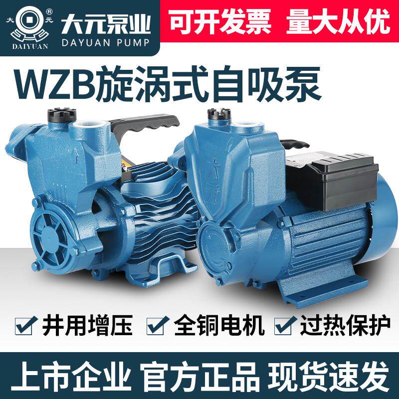 大元WZB自吸泵单相高扬程水井家用增压泵三相高压循环帮浦水冷式