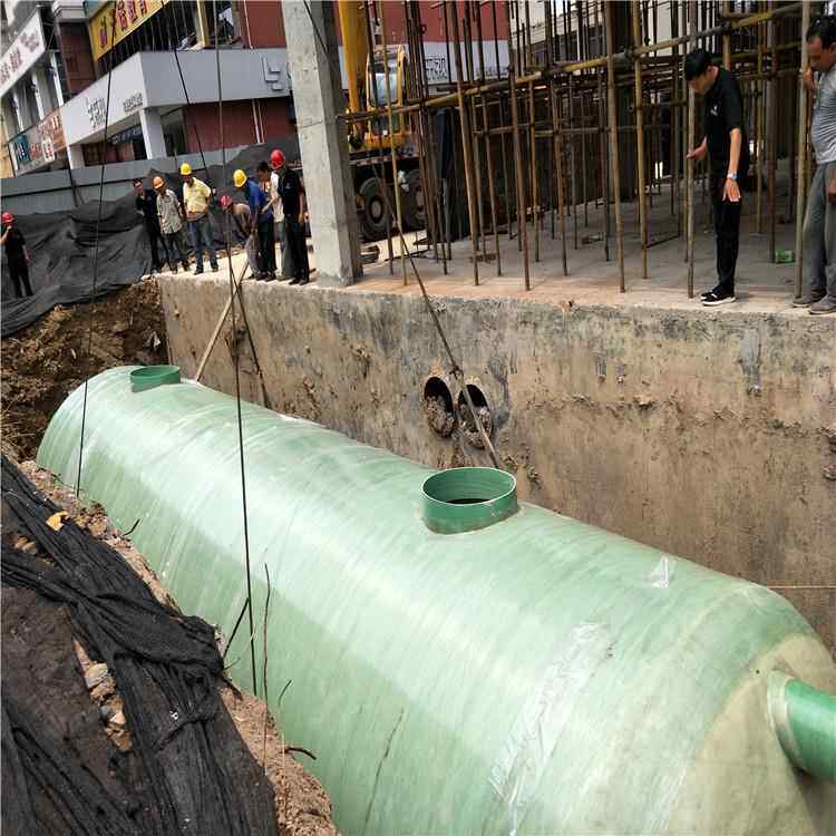 50立1方玻钢化粪795璃池污水处理成套设备厂地 埋式沉淀池成品隔