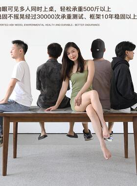 式极简岩餐板桌长方形款现代RPO简约2025小户型实木6/8人意家庭餐