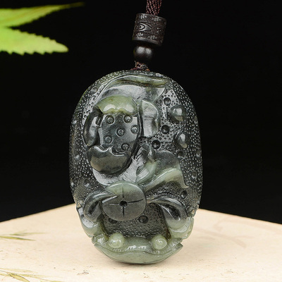 限时捡漏 八方来财 天然正品玉石 和田玉螃蟹手把件吊坠