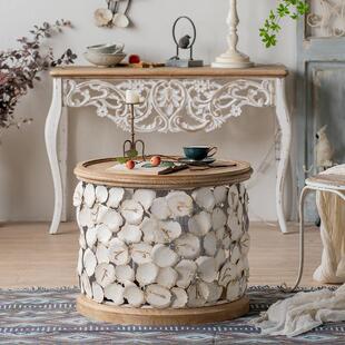 复古花瓣圆桌铁茶几茶创A2005A2意茶小桌艺客厅几