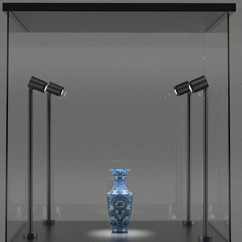 LED调焦立杆灯LED展柜射灯LED博物馆展柜调焦射灯LED柜台灯3W调焦