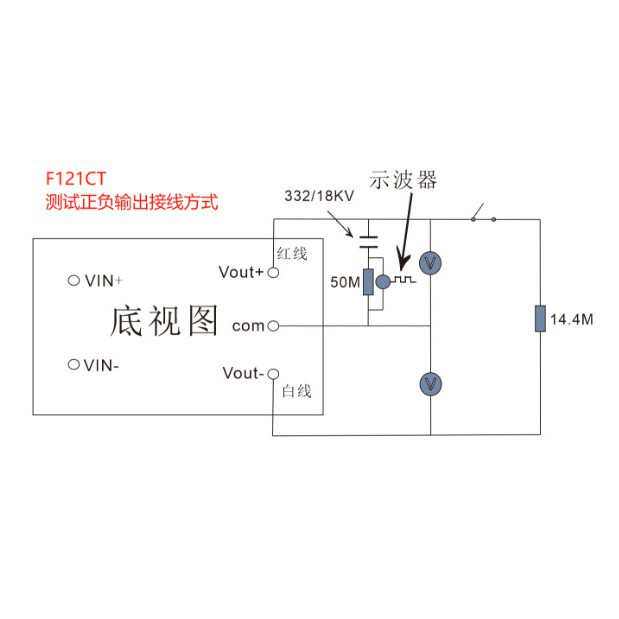 DC-DC高压模块电源F121CT  隔离可调电压 输入0-15V输出0-±6KV