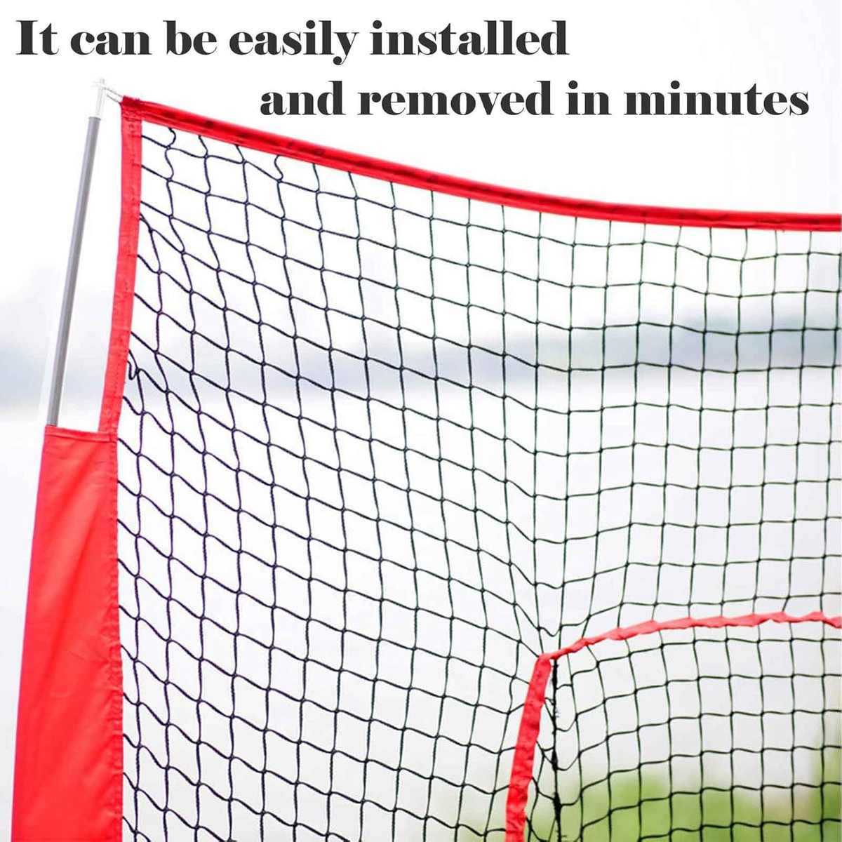 7x7ft棒球网纯网室内室外棒球练习网垒球打击练习网便携式