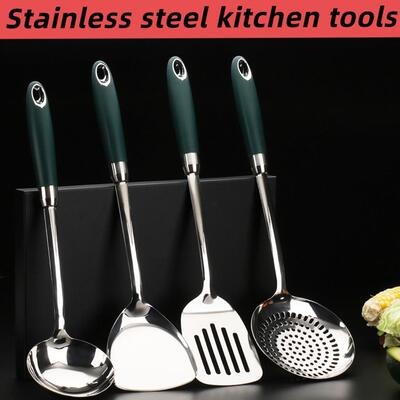 304Stainless steel kitchen ware spatula colander soup spoon