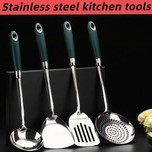 304Stainless steel kitchen ware spatula colander soup spoon
