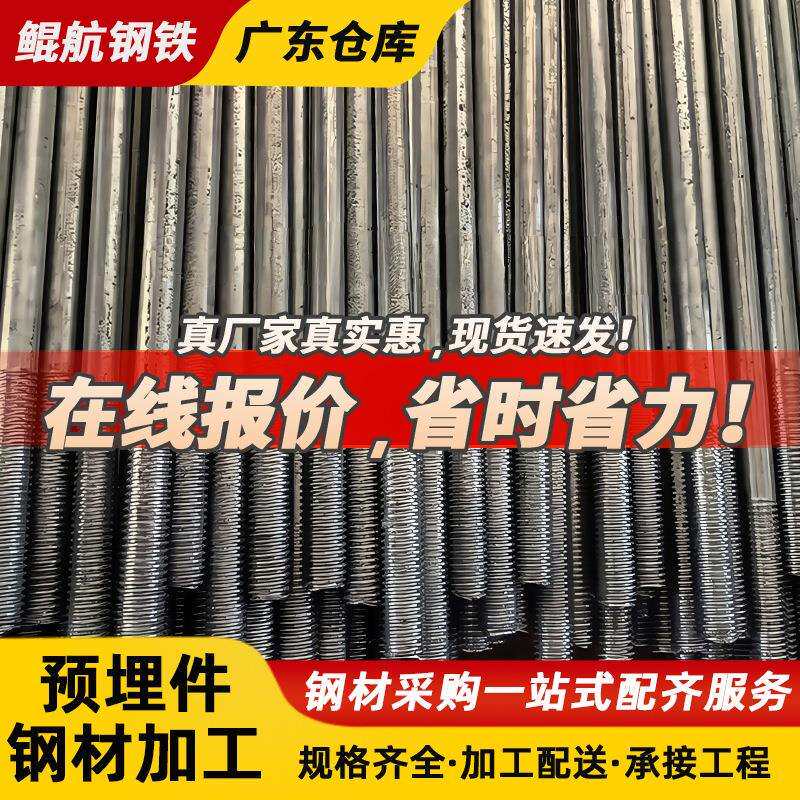 预埋件7字9字地脚螺栓钢结构锚爪焊板螺丝螺杆加工锚栓高强度连接