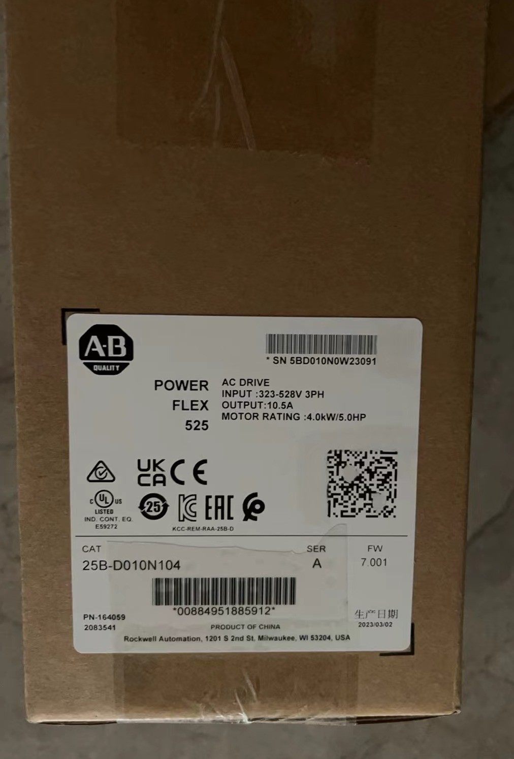 25B-D010N104 全新原装正品 标价