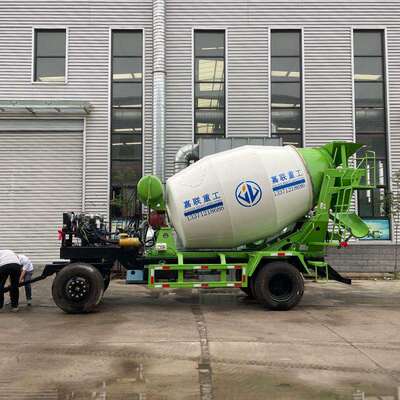 2-8方动式商混搅84拌罐柴油混凝土机运移输罐出口牵引式水搅泥拌