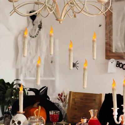 12pc LED Candles with Remote Control Witch Halloween电子蜡烛
