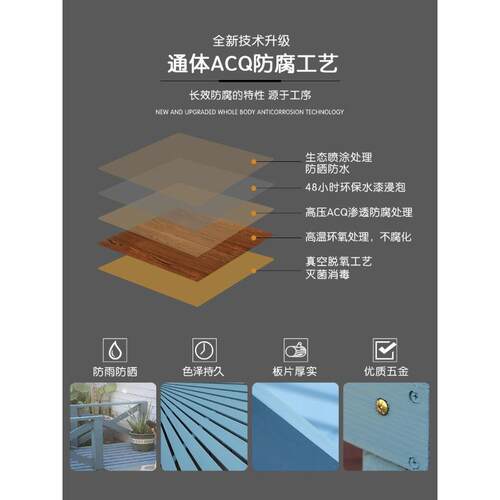 户榻外防腐木地板室院外庭实木阳428休闲平台花园露天台露台地台