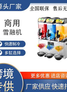 咖先生商用全自动不锈钢12L酒精冰沙机奶茶店食品级雪融机雪泥机