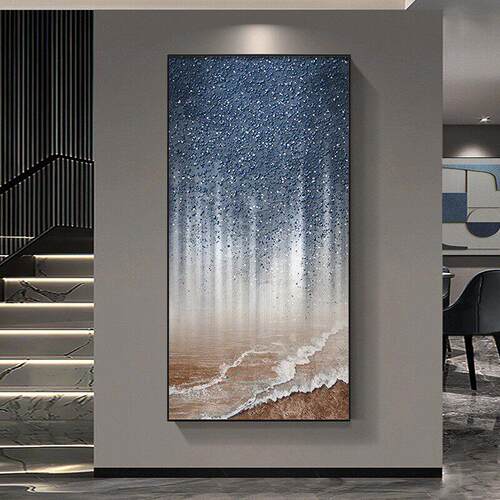 Arcadian现代轻奢入户玄关装饰画抽象画肌理感星空过道挂画壁画