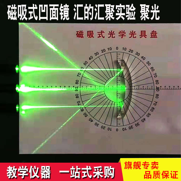 凹面镜 光学实验聚光汇聚磁吸式有机玻璃光学演示箱配件 教学仪器