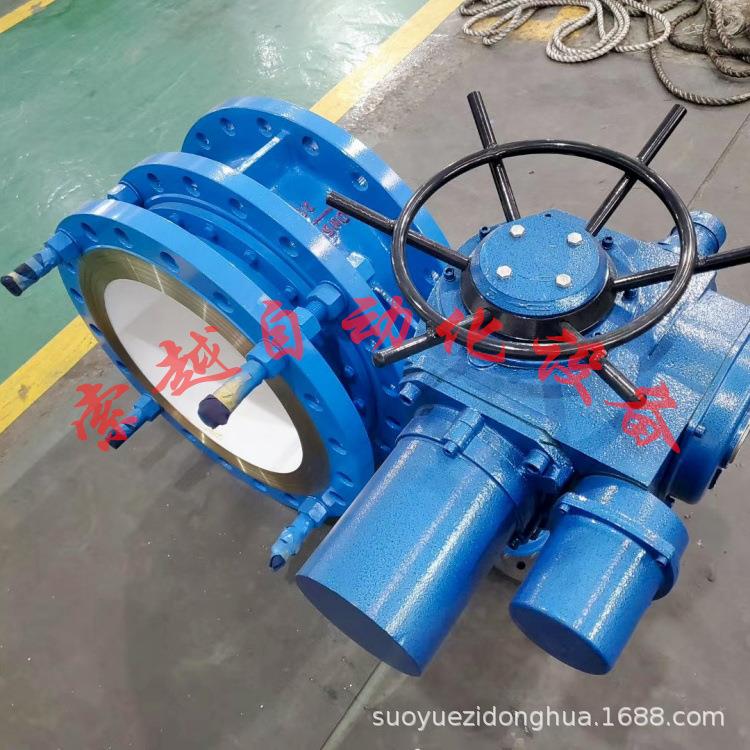 D971F-16C-DN250电动衬氟对夹蝶阀不锈钢开关型切断调节阀门