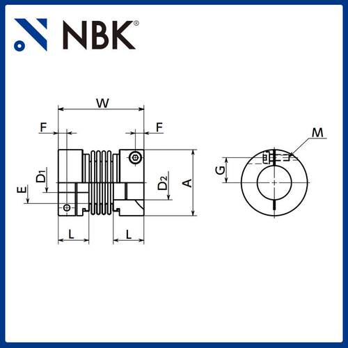 NBK锅屋 MBB-C波纹管联轴器 零背隙挠性连轴器伺服马达步进电机