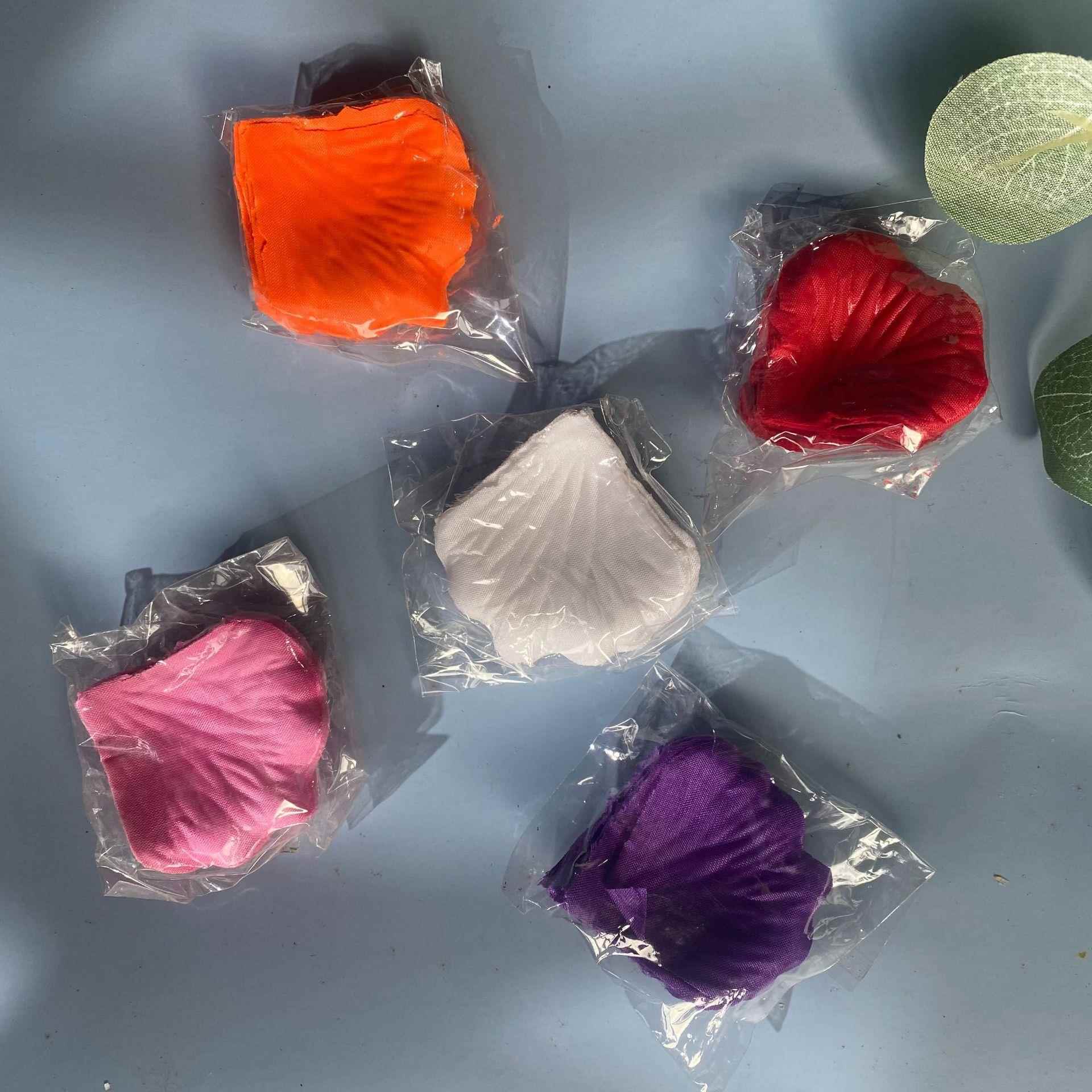 结婚庆用品道具求婚花瓣撒花仿真玫瑰花瓣婚房布置装饰约100片