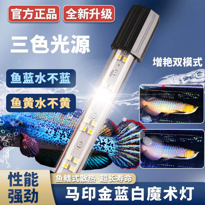 马印神灯电龙古典金龙灯吉罗专用灯蓝白金灯水族鱼缸灯防水魔术灯