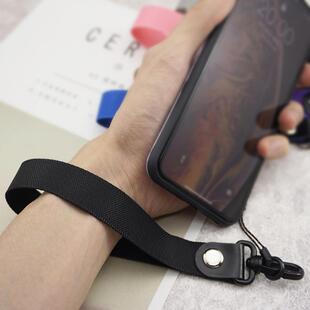 简约黑灰红纯色挂绳手机壳绳短手腕挂脖绳子钥匙防丢掉带长款包邮