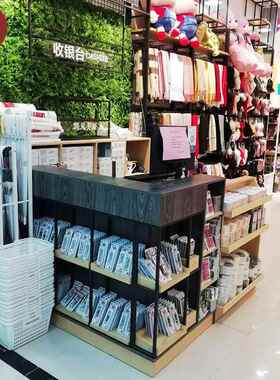 超市收银展柜商场零食银百货货架便利扣店展店折示架收台705商用