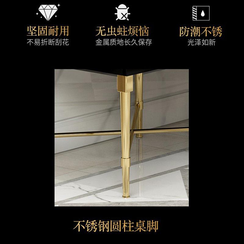 轻奢钢化玻璃电视柜茶几组合现简约客厅小户型端钢琴漆落地柜
