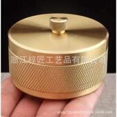 黄铜烟灰缸高档中式 复古烟灰缸客厅办公室摆件创意烟缸加厚