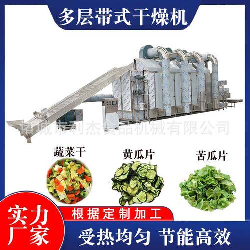 厂家供应蔬菜带式干燥设备热风循环药材带式烘干机宠物饲料烘干