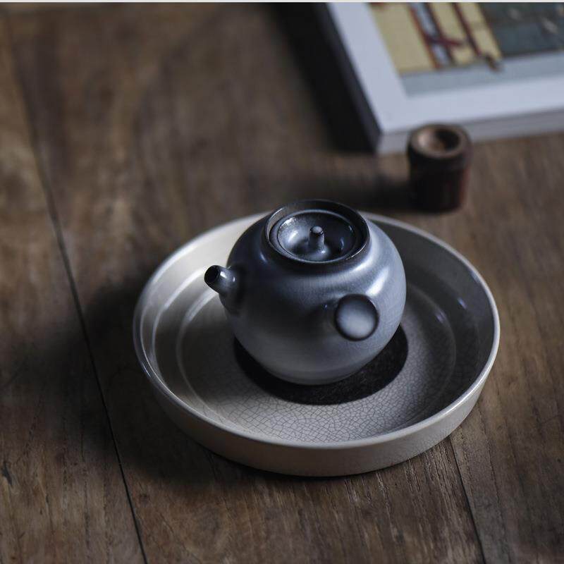 梵山堂老岩泥苏打釉白泥陶壶烧水泡茶壶煮茶器小品壶陶壶手把壶