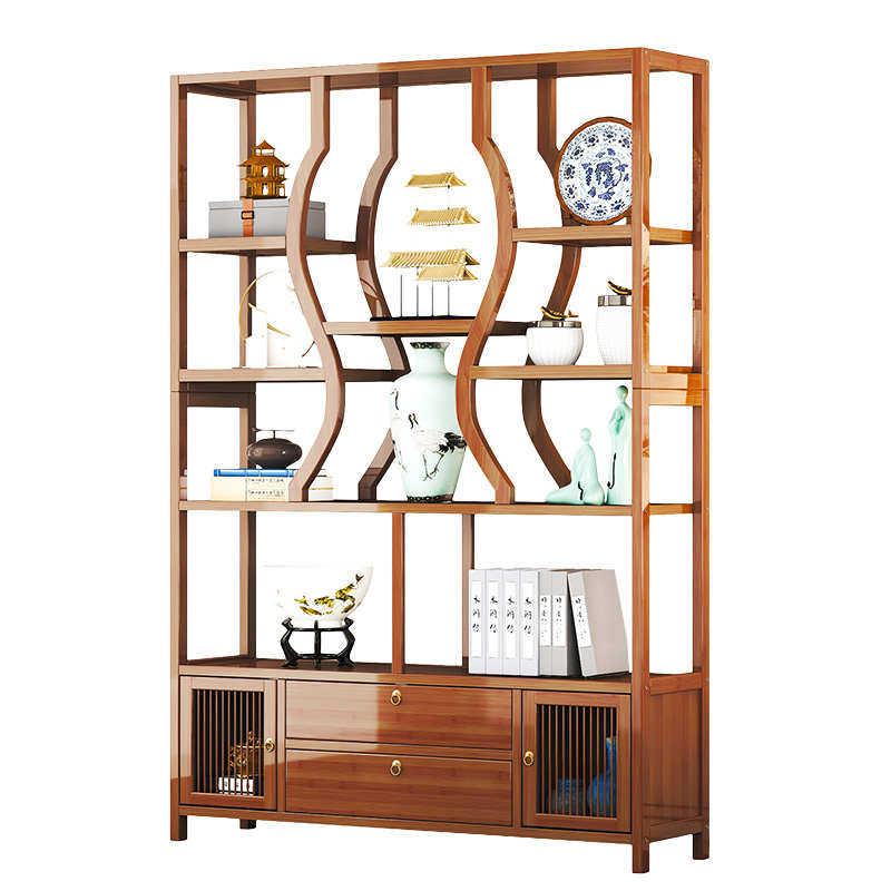 多功能置物博古架 新中式楠竹产品展示柜茶具摆件多宝阁架子,住宅家具,多宝格/博古架,淘宝优惠券,粉丝福利购,淘宝优惠卷