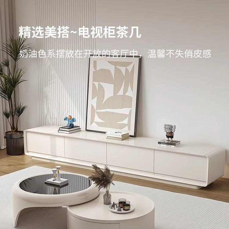 MG2806纽扣茶几茶几家用客厅玻璃小户型轻奢现代简约意式奶油网红