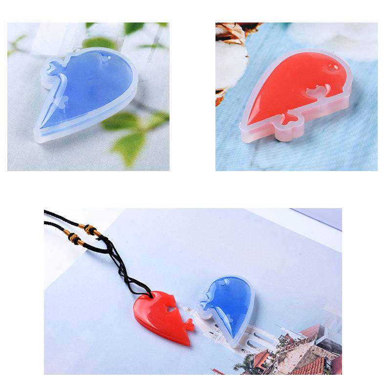 水晶滴胶情侣吊坠模具新品爱心锁扣烟灰缸蛋糕创意装饰