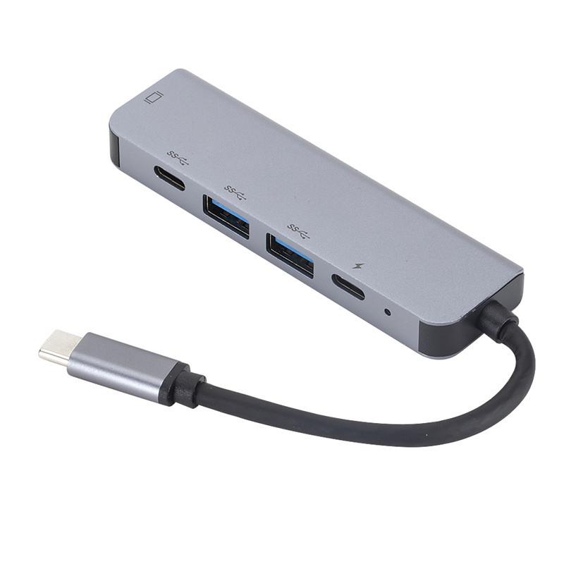 type hub扩展坞 type to hdtv HUB pd转换器 5合1集线器4K高清