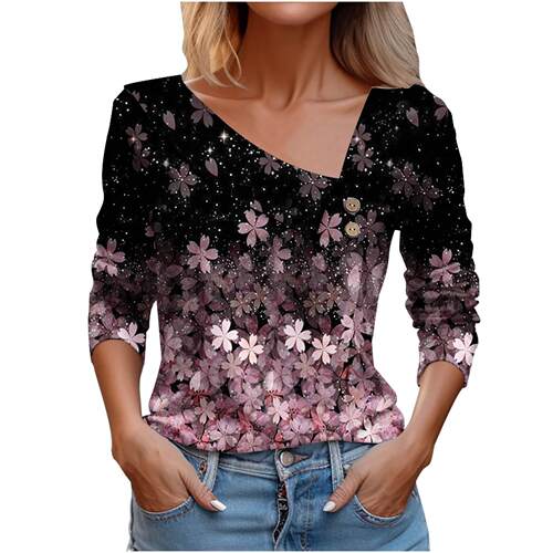 Source women's top T-shirt long sleeved collar