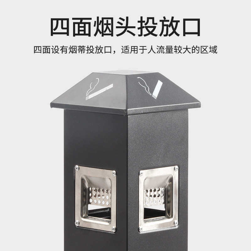 不锈钢烟蒂柱酒店烟灰柱户外吸烟区挂筒烟灰皿箱挂墙式烟头收集器,家庭/个人清洁工具,垃圾桶,淘宝优惠券,粉丝福利购,淘宝优惠卷