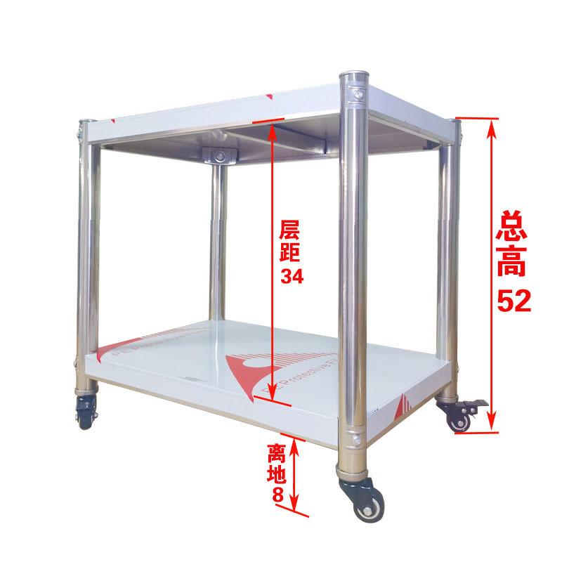 小型带轮子不锈钢置物架两层万向轮厨房储物收纳架落地多层可新款
