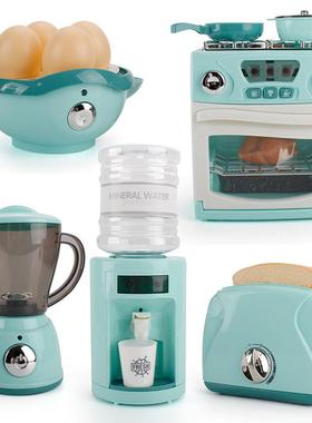 仿真儿童益智过家家厨房绿色系列大号家电套装微波炉蒸蛋器家电