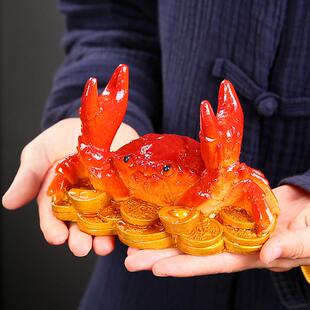 变色茶宠摆件精品可养招财螃蟹宠物茶玩茶桌茶台茶具配件茶托笔架