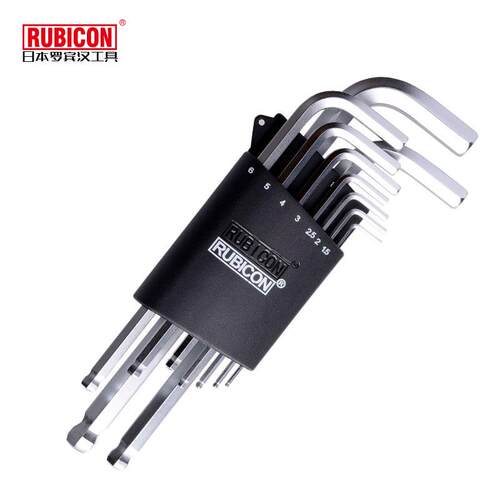 RUBICON罗宾汉长波头六角扳手套装 RHK-287L/289L 公制7支/9支装