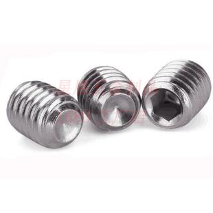 304不锈钢内六角凹端机米螺丝英制美制内六角紧定螺钉2