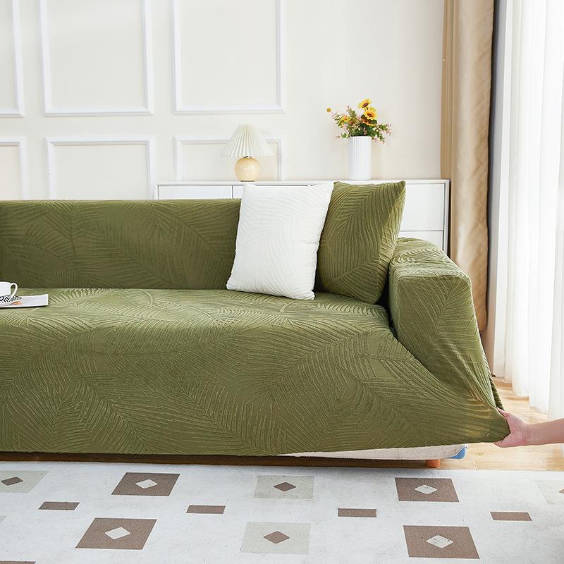 跨境款纯色立体提花防水沙发套四季可用弹力沙发套防尘沙发罩