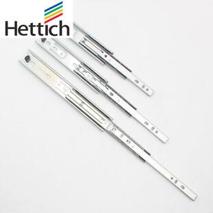 海蒂 30毫米抽屉窄三段轨道薄静音轨道滑电脑桌键盘支架导轨柜