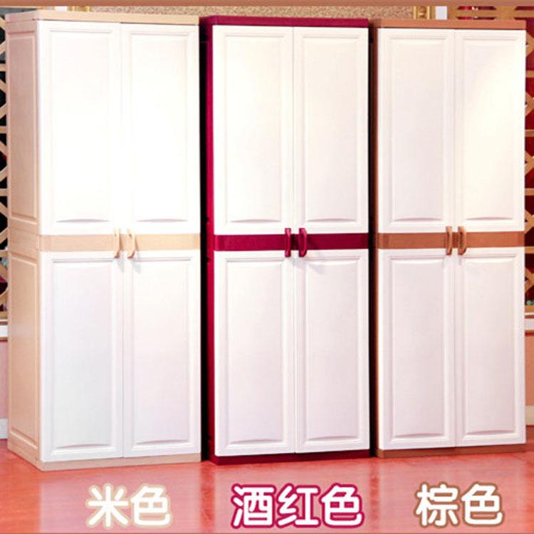 易拆卸简易塑料仿木衣柜866塑料宝宝衣柜整理柜储物柜