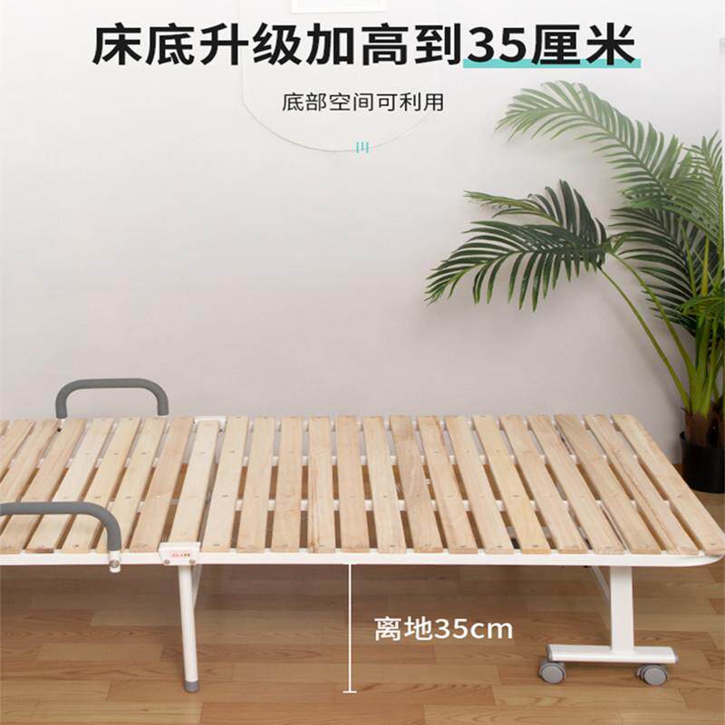 日式休家用办公午硬板折叠床成人加固单人床小户RLD型加床?木实简