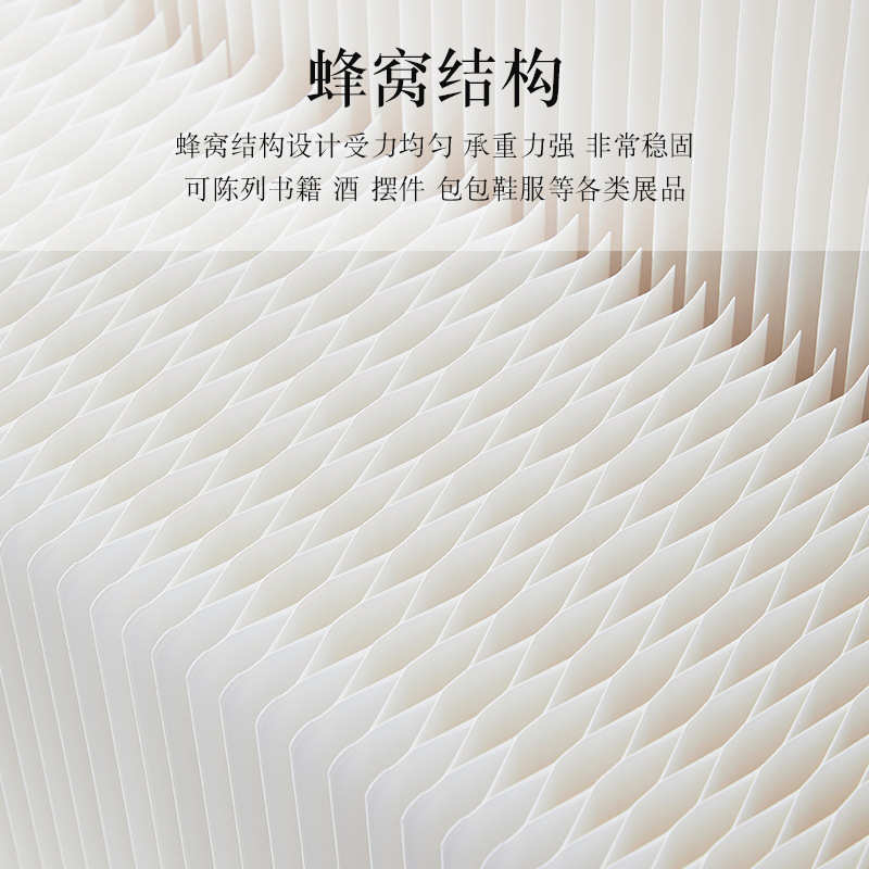 现货批发展会陈列产品展示台单层白色临时中岛台的货柜折叠纸展台