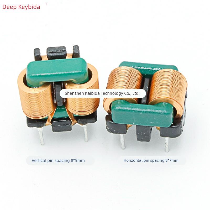扁平铜线共模电感SQ1010-10MH1.5A插件磁环电源滤波EMC电感线圈