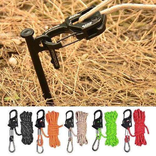 1/2/4/8pcs Camping Tent Rope Tensioner Climbing Rope Adjuste