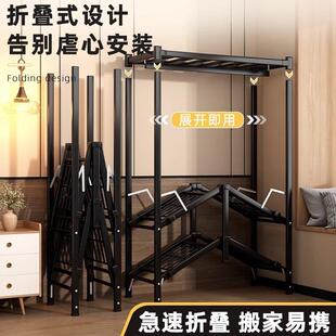 折叠钢架加粗布衣柜防尘家用衣新北范 简易柜子宿舍租房衣柜免安装