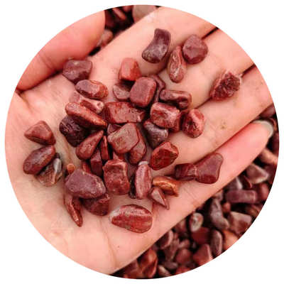 厂家批发脂水磨石石子红石子透水地坪露骨料胶黏石红色洗米石