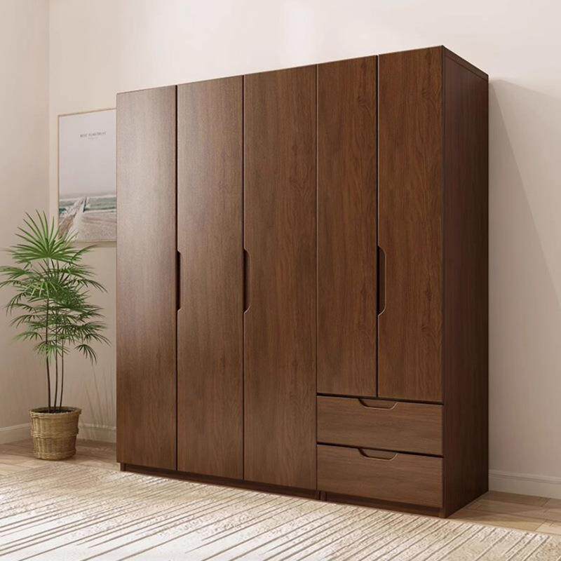 全木橡木衣柜户原木风家实用大小型北欧1002开门衣橱儿童平储物柜